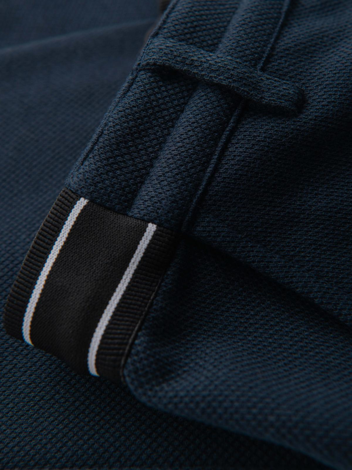 Ombre Men's knitted pants with elastic waistband - navy blue