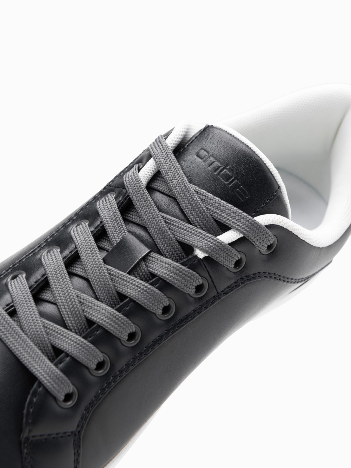 Ombre Classic men's sneaker shoes with high sole - black