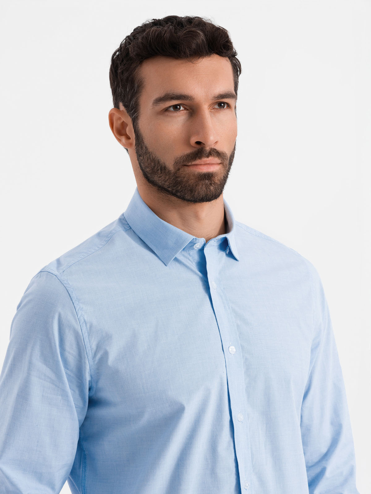 Ombre REGULAR cotton classic shirt - blue