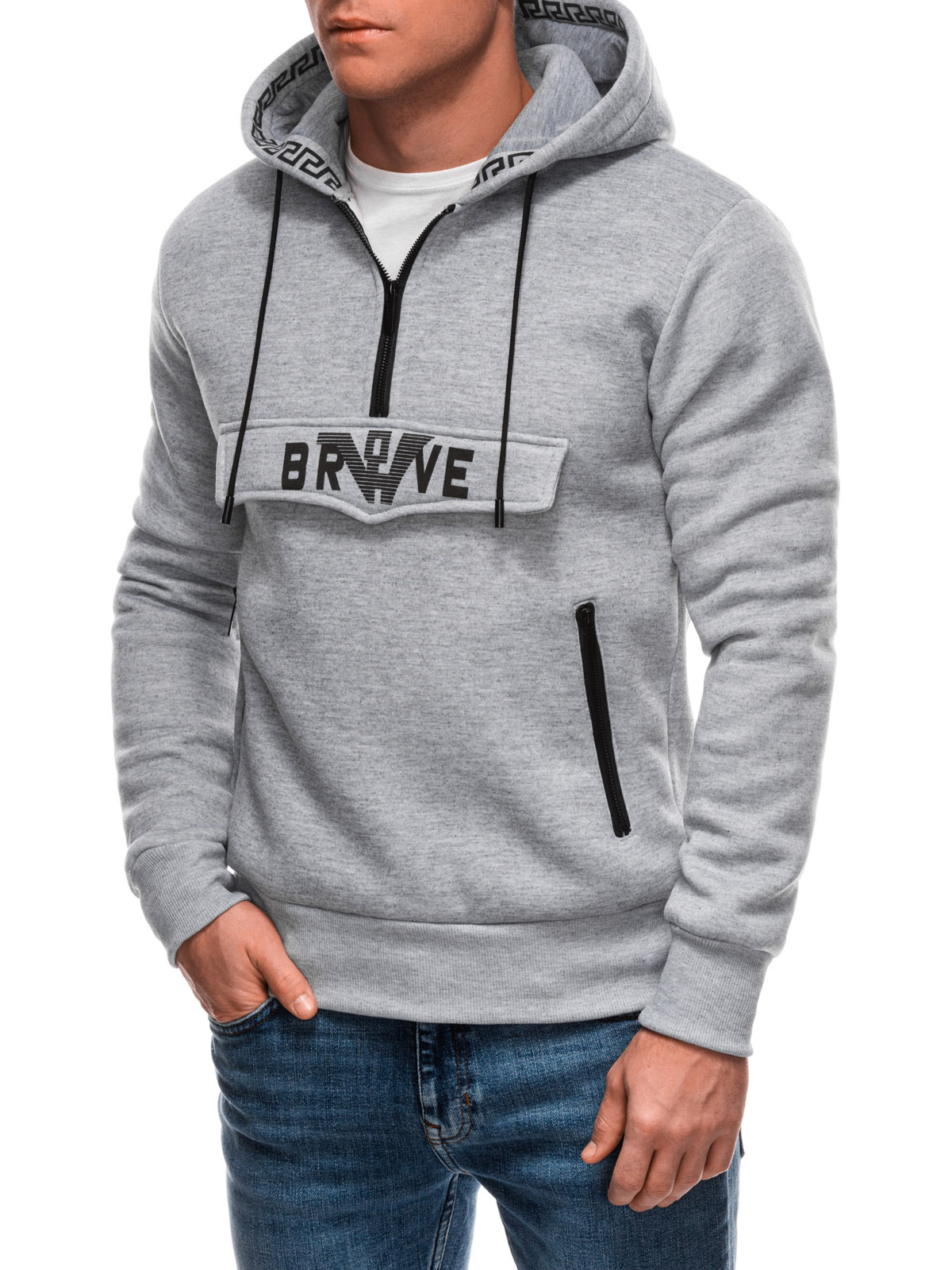 Edoti Mens zip-up sweatshirt