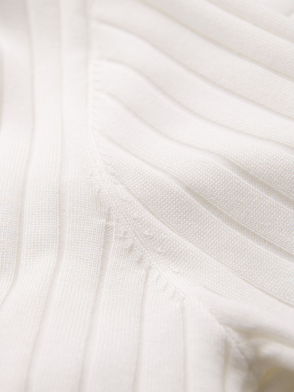 Ombre Men's SLIM FIT viscose vertical striped polo shirt - broken white