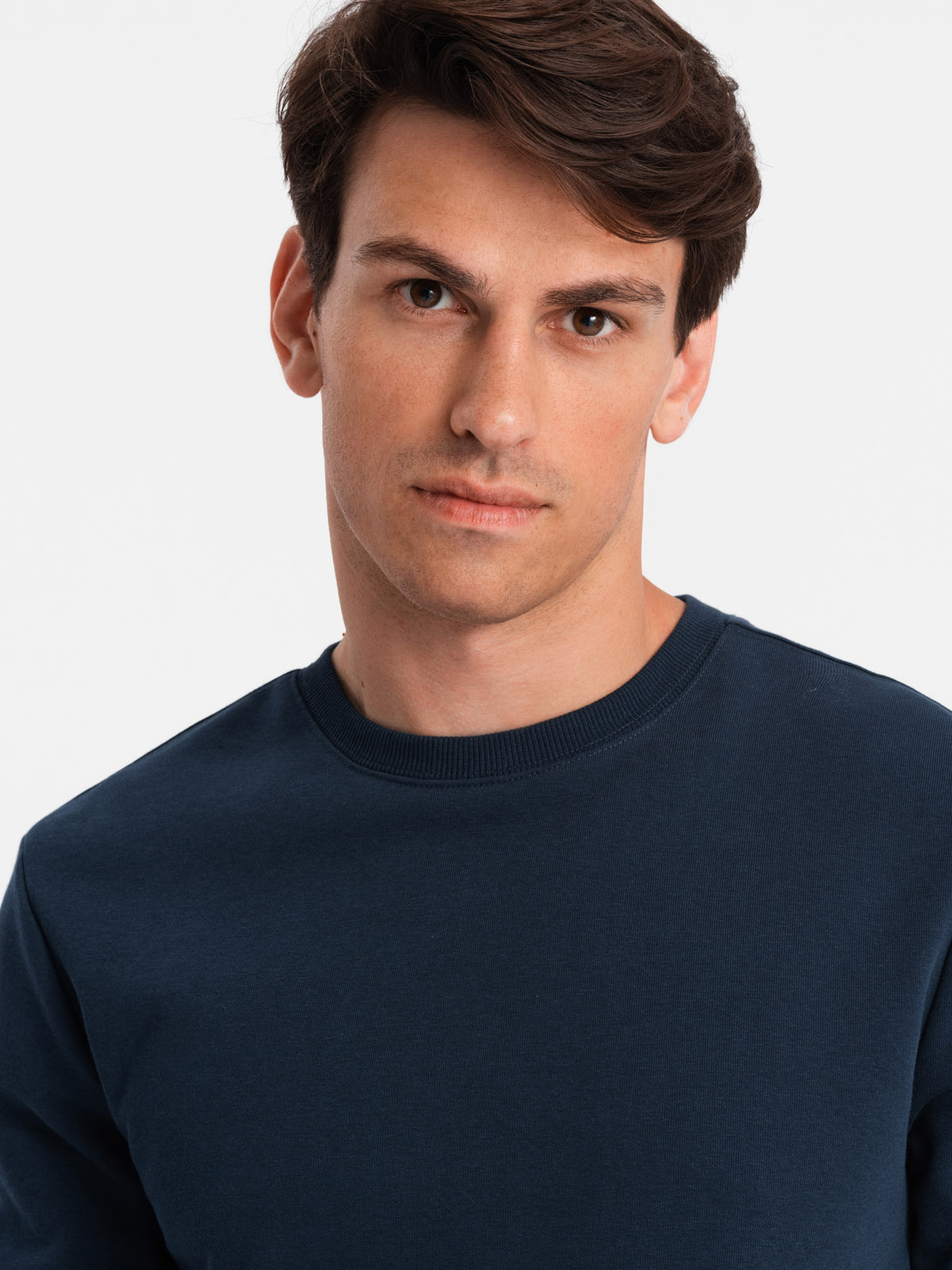Ombre BASIC men&#039;s cotton non-stretch sweatshirt - navy blue