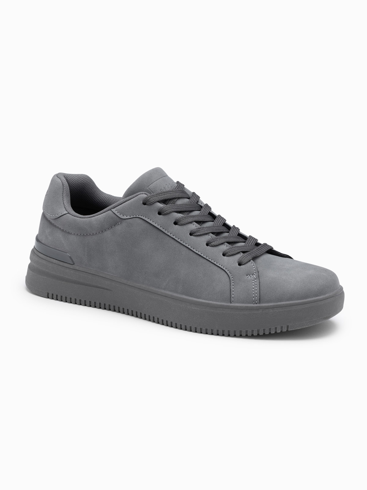 Ombre Casual solid men&#039;s eco nubuck shoes - grey