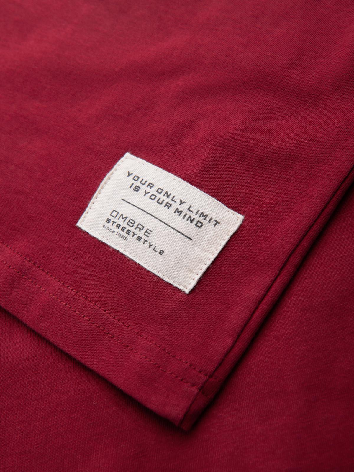 Ombre LOOSE FIT men's t-shirt with pocket - red