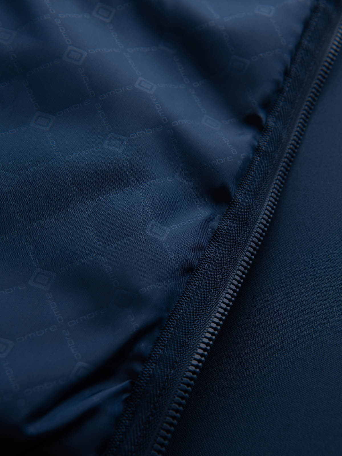 Ombre Men&#039;s quilted bomber jacket - navy blue