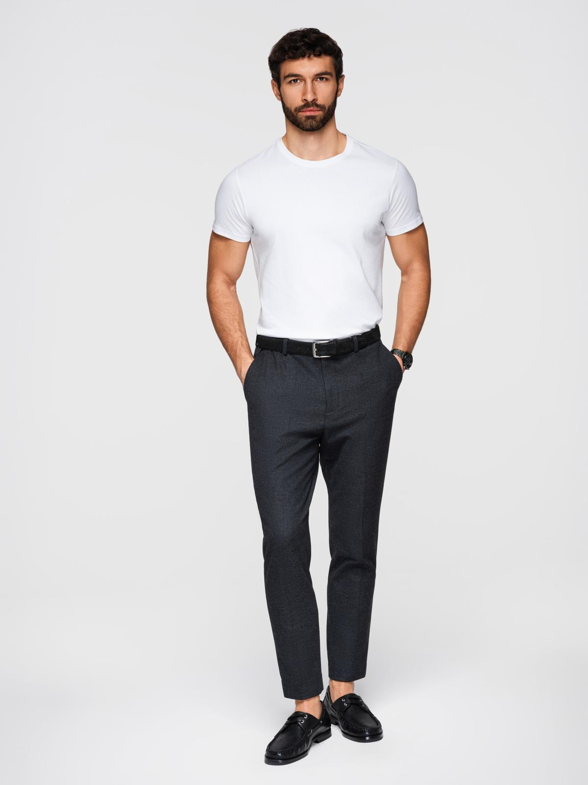 Ombre Men's BASIC classic cotton T-shirt - white