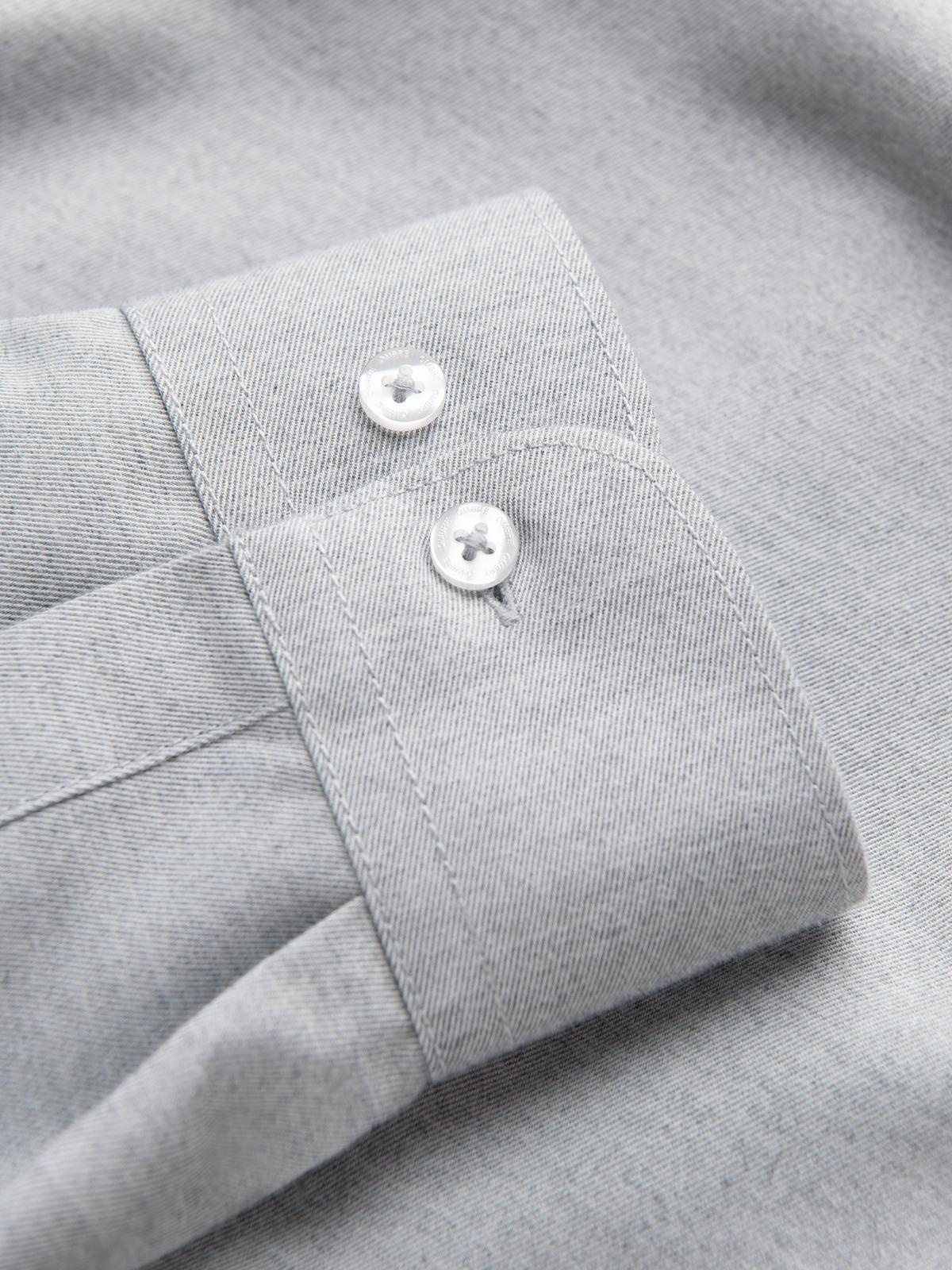 Ombre Men's shirt with pocket REGULAR FIT - light grey melange