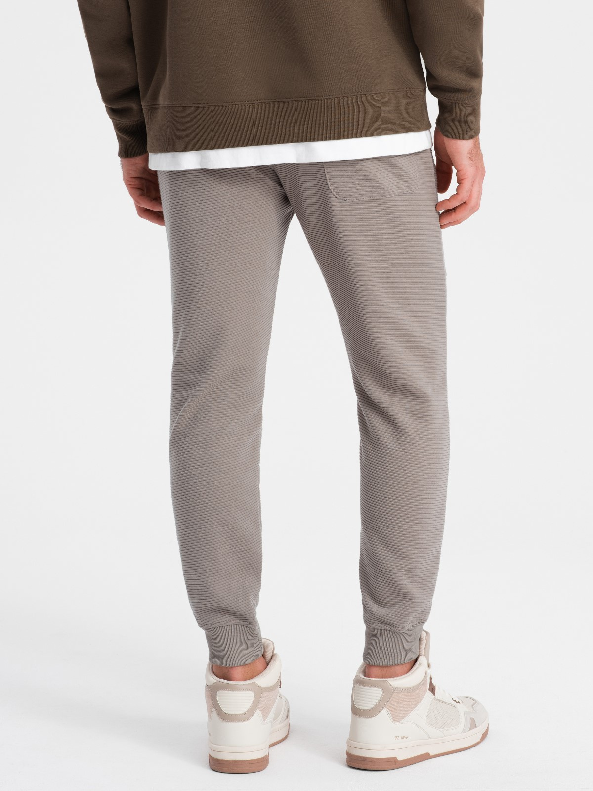 Ombre Men&#039;s ottoman fabric sweatpants - ash