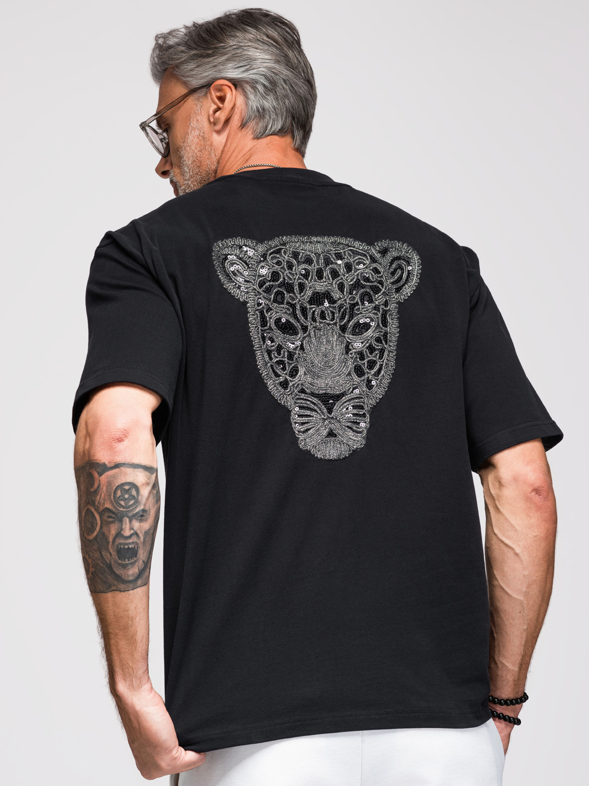 Muška majica kratkih rukava s ombre priнтом Panther