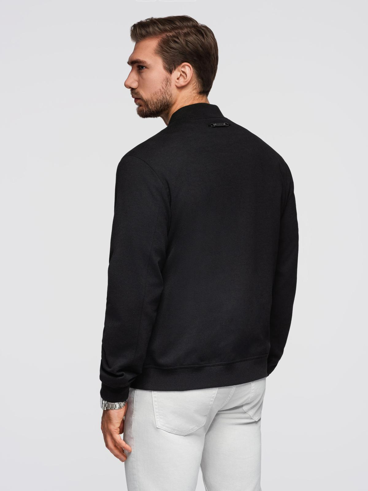 Ombre Men&#039;s raglan sleeve bomber jacket - black
