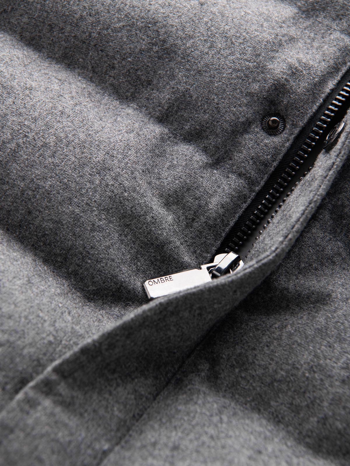 Ombre Men's quilted wool sleeveless jacket - grey melange