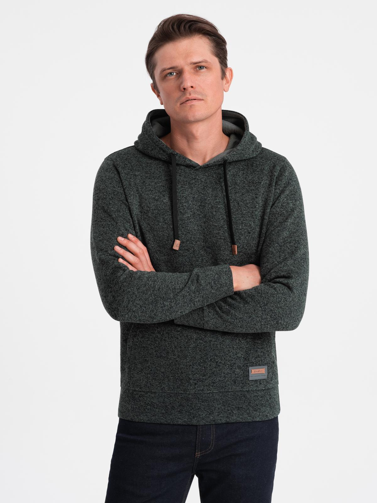 Ombre Men's non-stretch kangaroo hooded sweatshirt