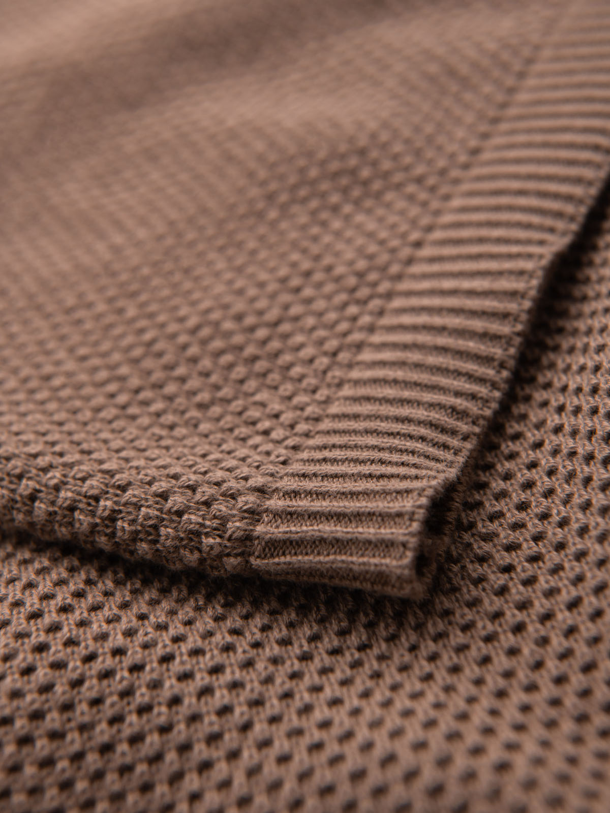 Ombre Men's fine-textured knit shirt - light brown