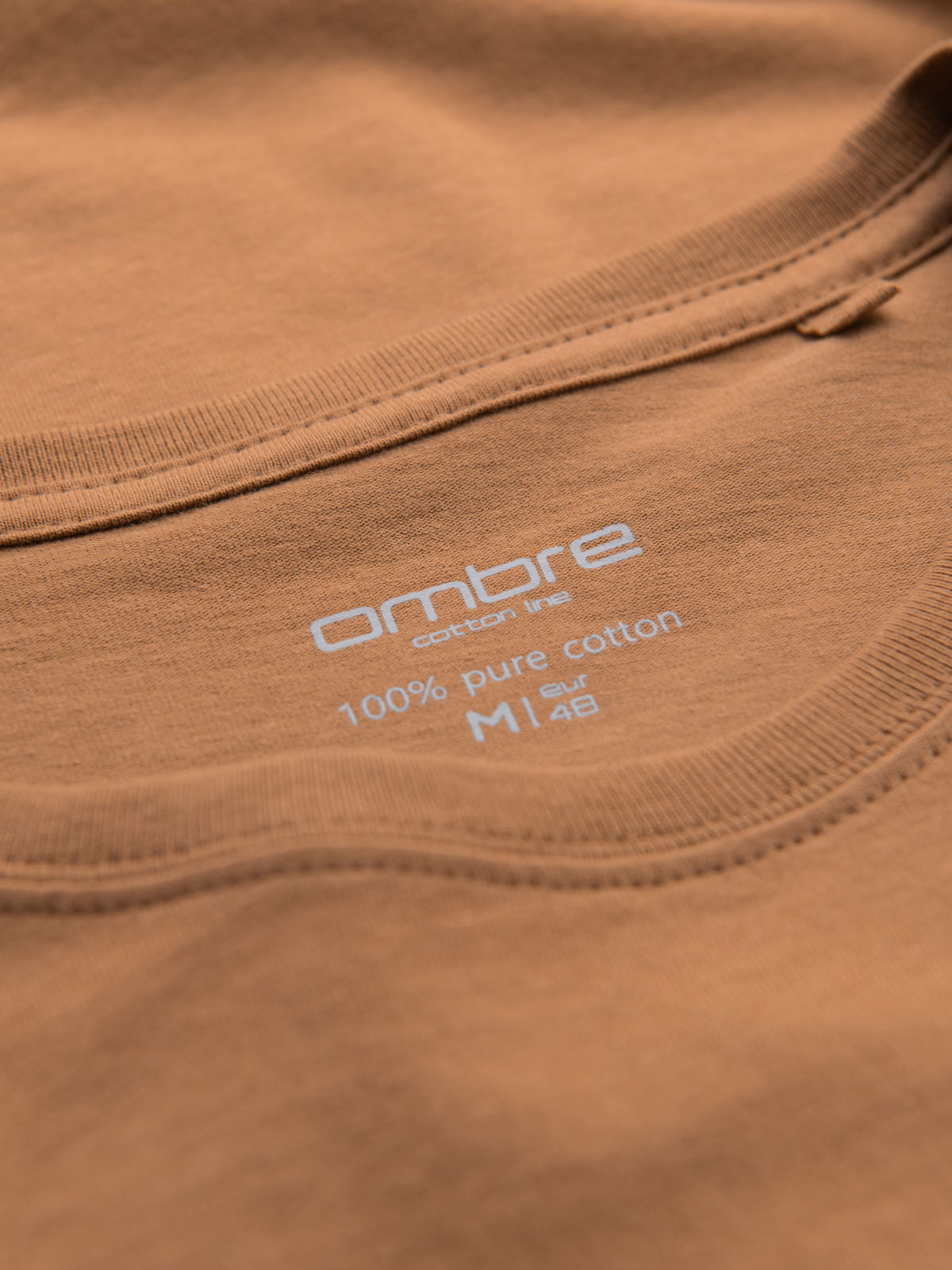Ombre BASIC men's classic cotton T-shirt - brown
