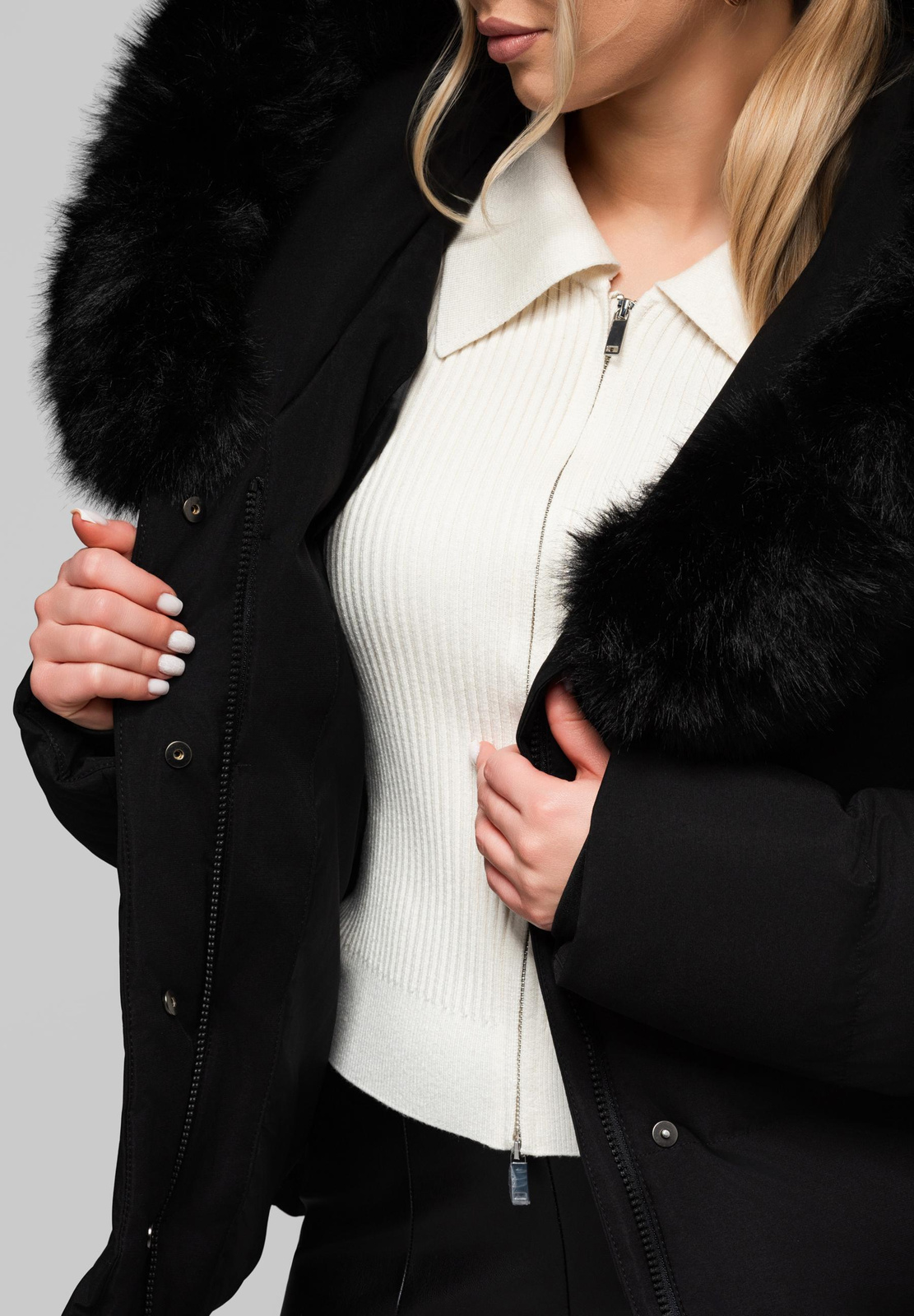Edoti Women's insulated jacket with fur OW-JALP-0103 v2