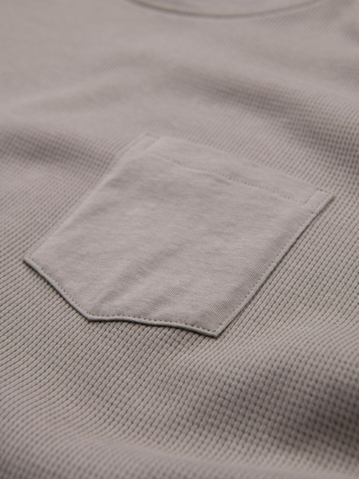 Ombre Men's longsleeve with "waffle" texture - ash