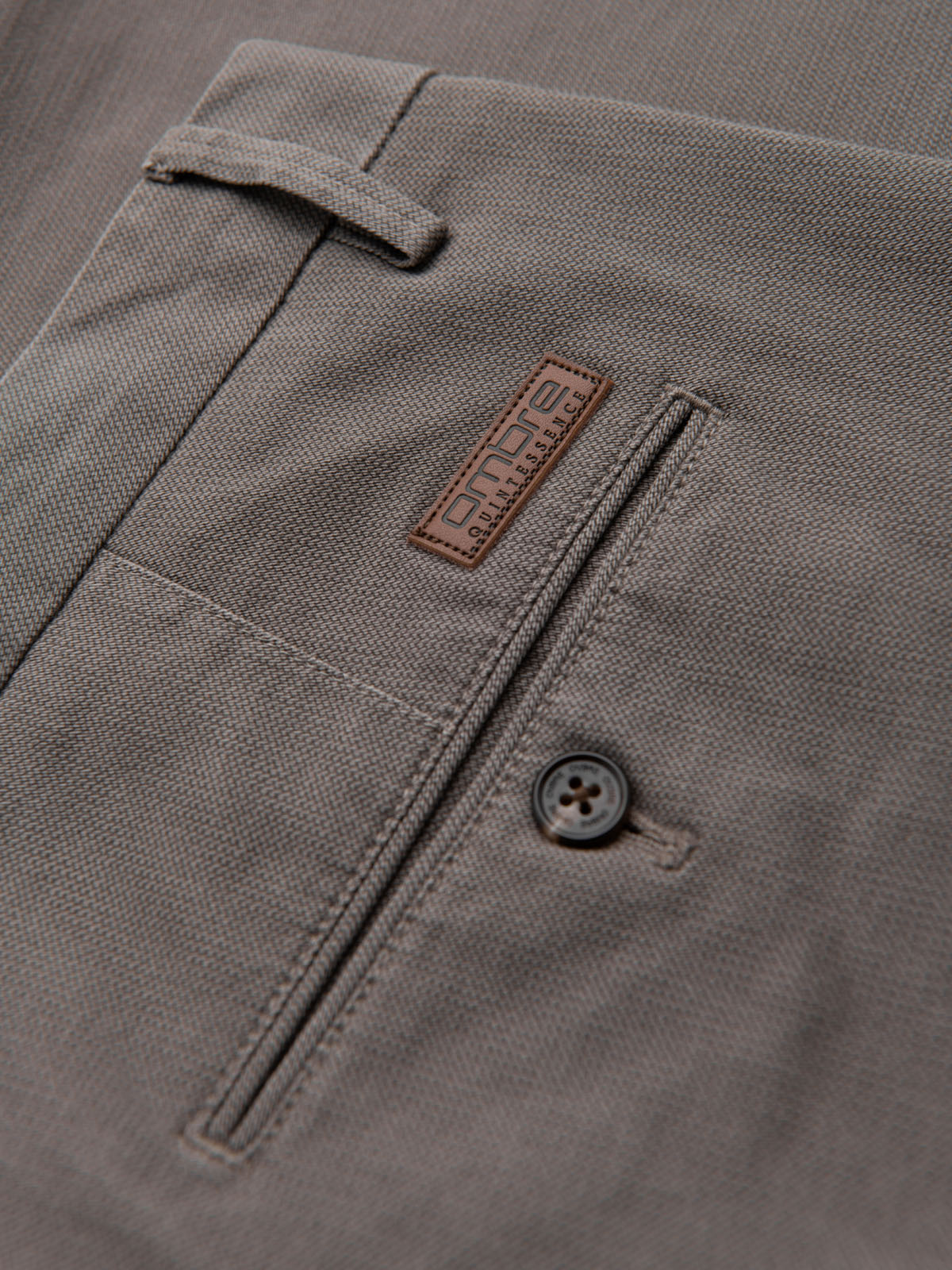Ombre Men&#039;s REGULAR FIT chino pants with fine texture - gray