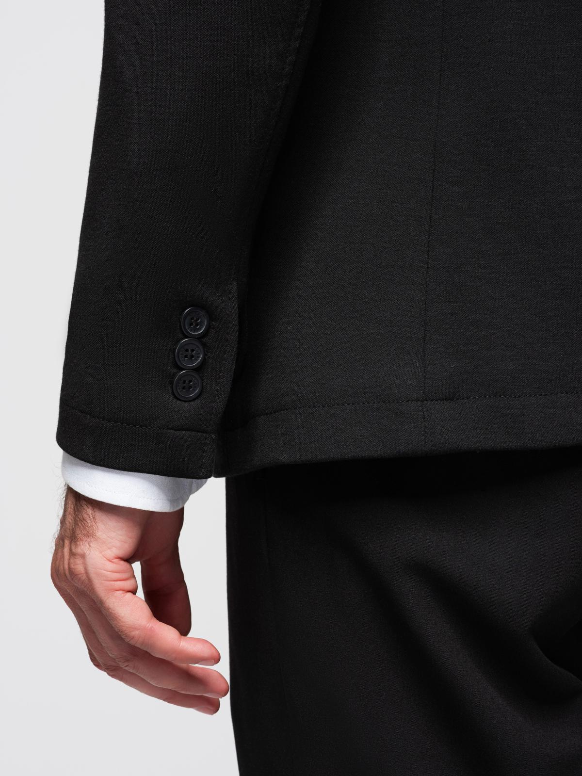 Ombre Men&#039;s SLIM knit jacket with subtle texture - black