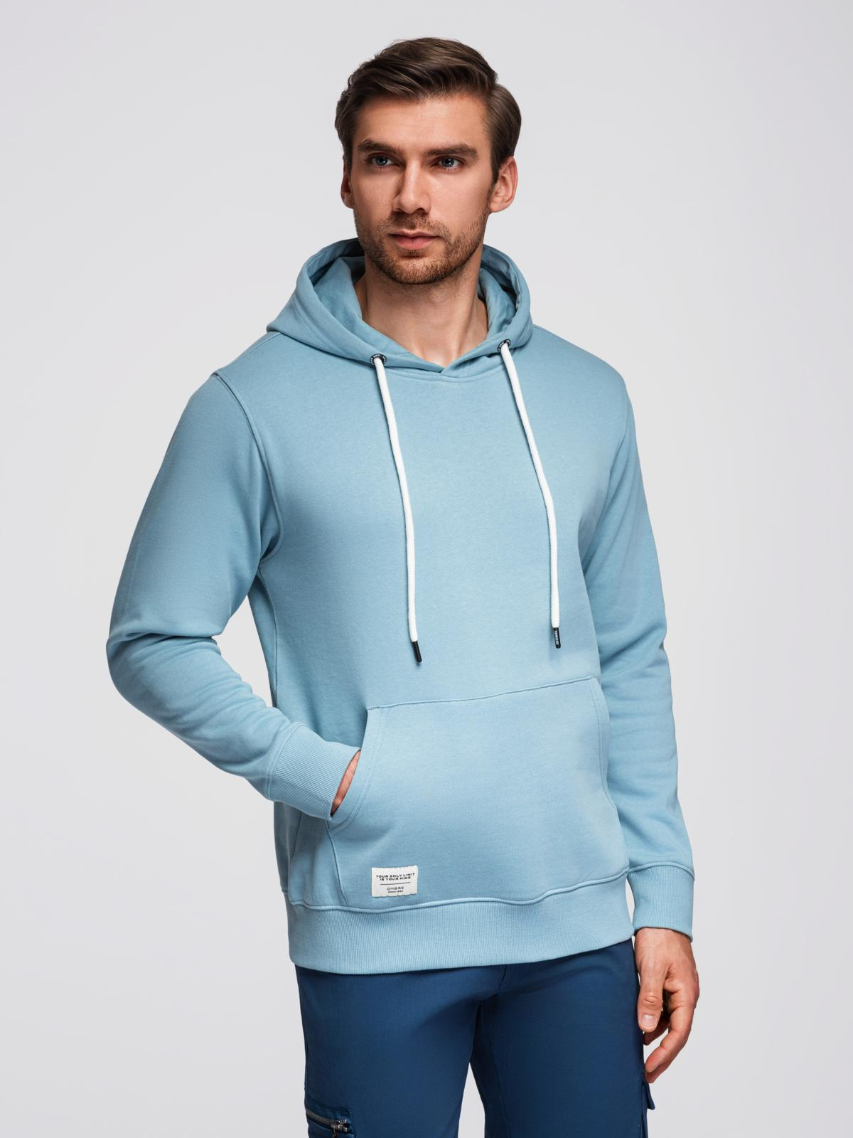 Ombre Men's BASIC kangaroo sweatshirt with hood
