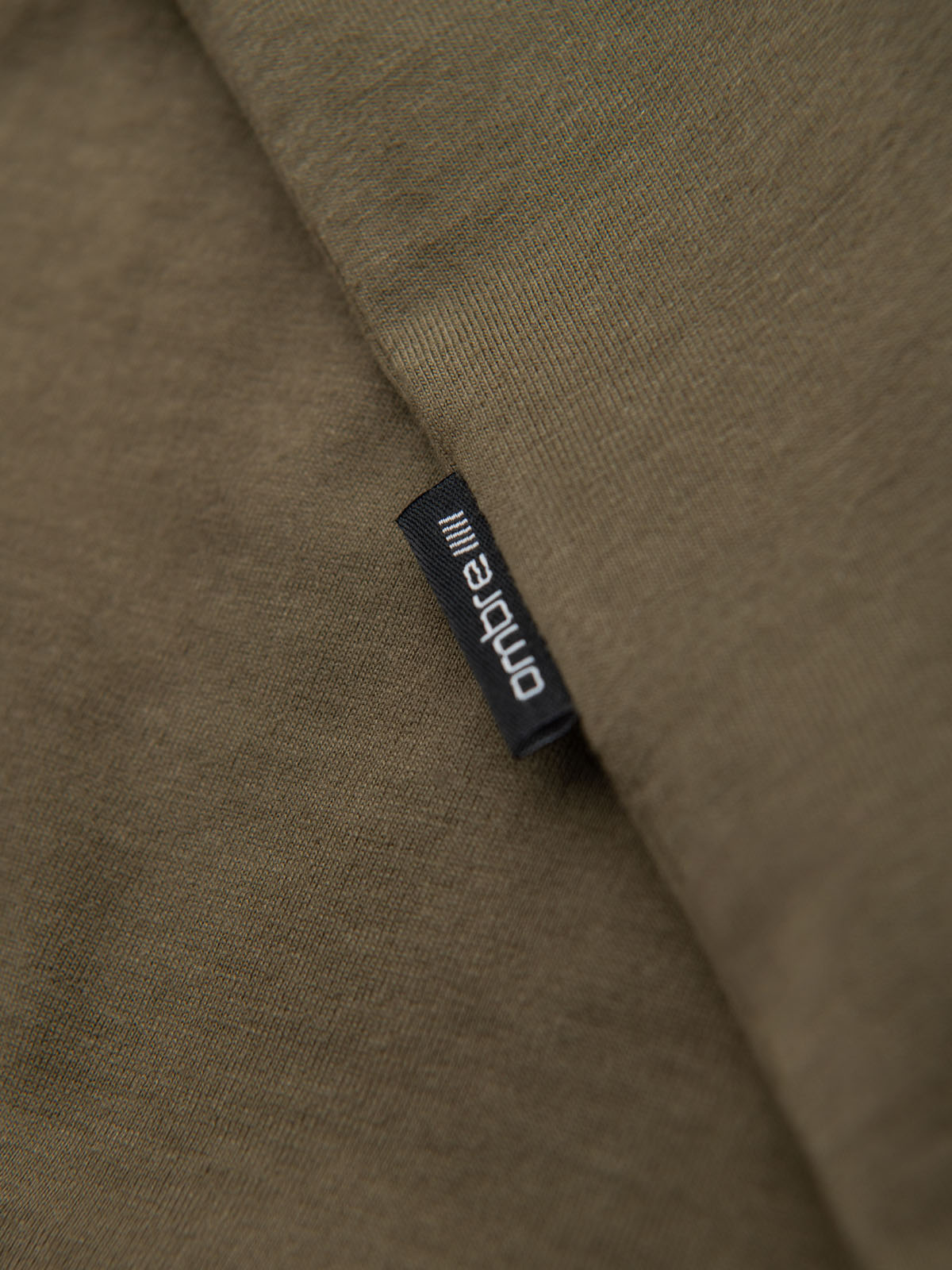 Ombre Men's BASIC classic cotton T-shirt with a serape neckline - dark olive