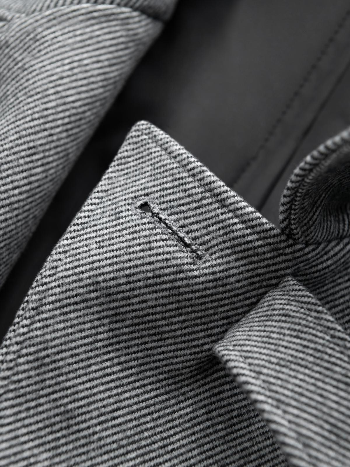 Ombre Patterned single-breasted men&#039;s coat with pockets - grey