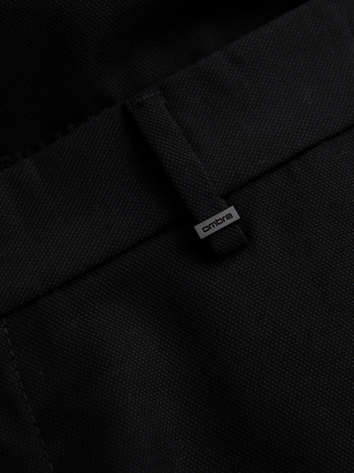 Ombre Men's REGULAR FIT chino pants with elastic waistband - black