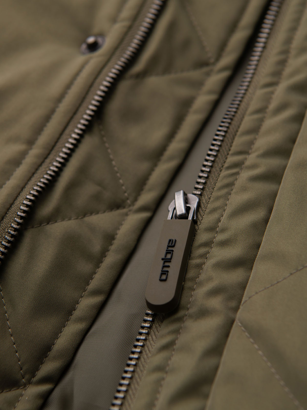 Ombre Classic men&#039;s long parka jacket - olive