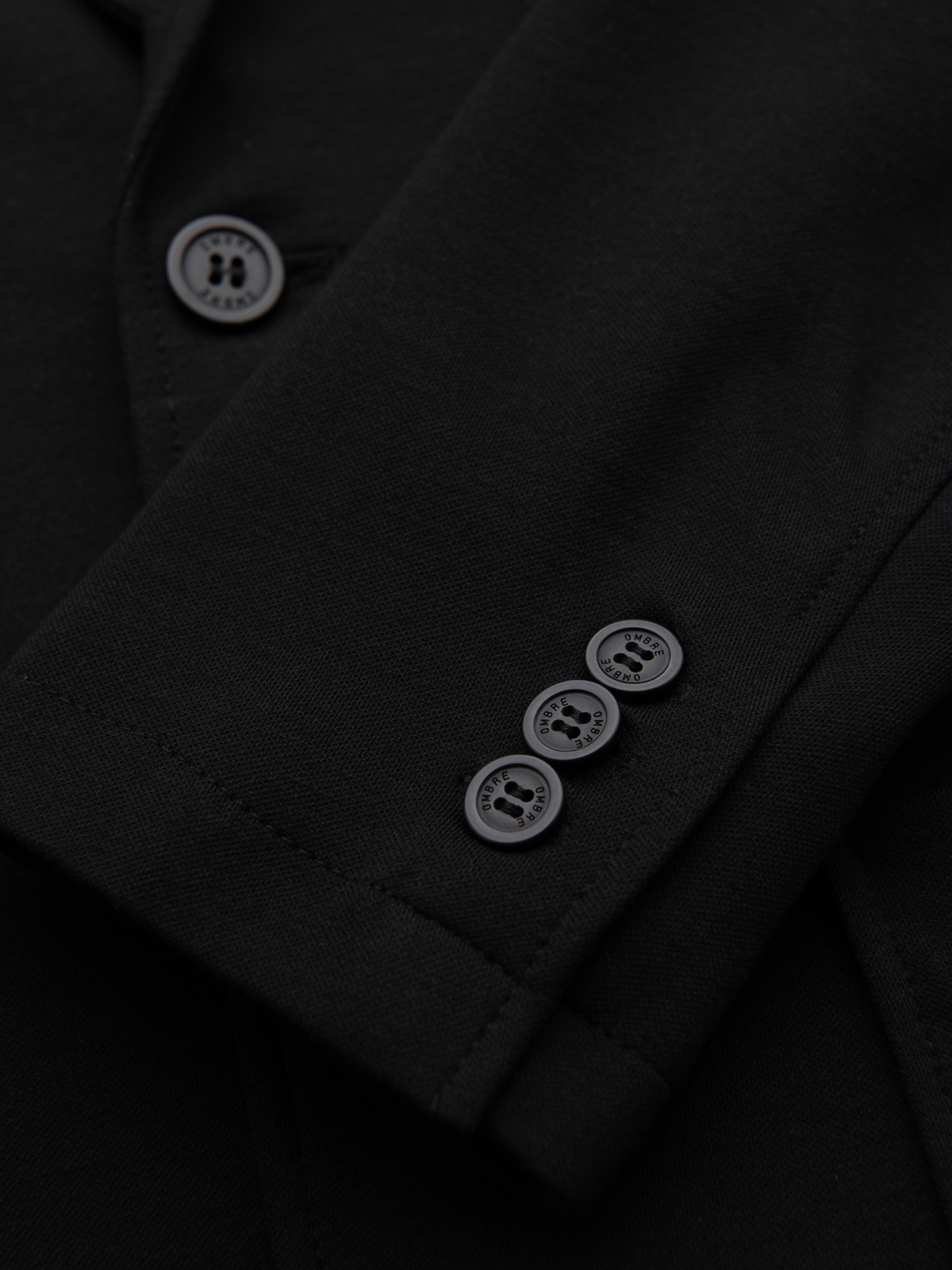 Ombre Men's SLIM knit jacket with subtle texture - black