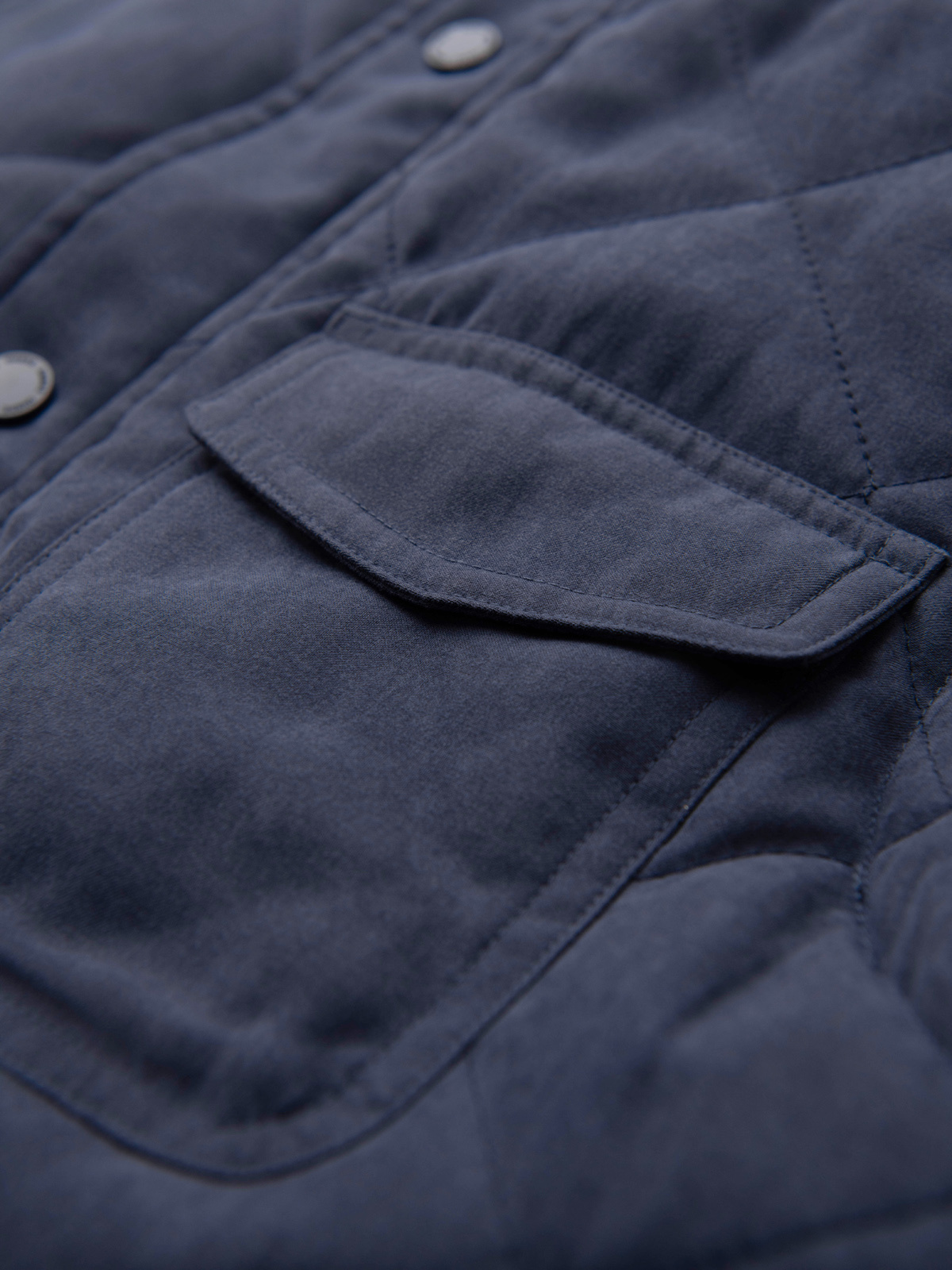 Ombre Men's peach effect quilted sleeveless jacket - navy blue