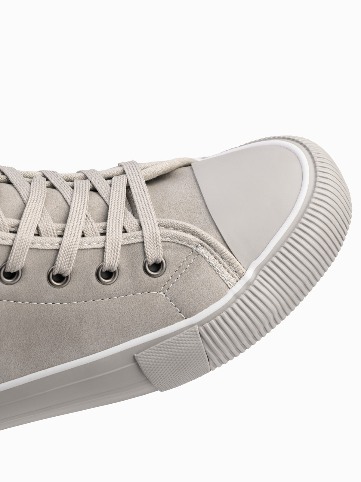 Ombre Men&#039;s high boots sneakers with decorative trim - ash