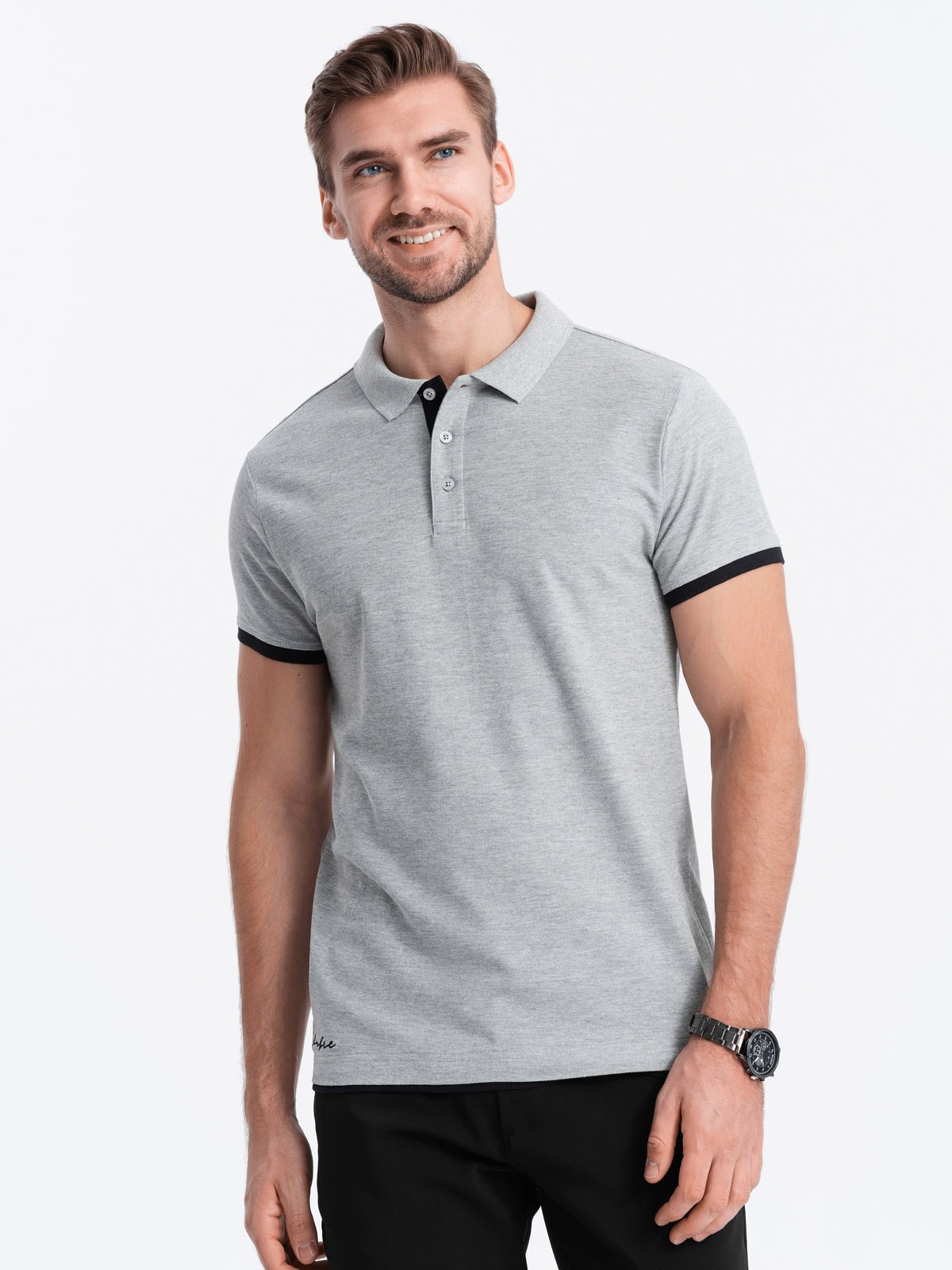 Herren-Poloshirt Ombre