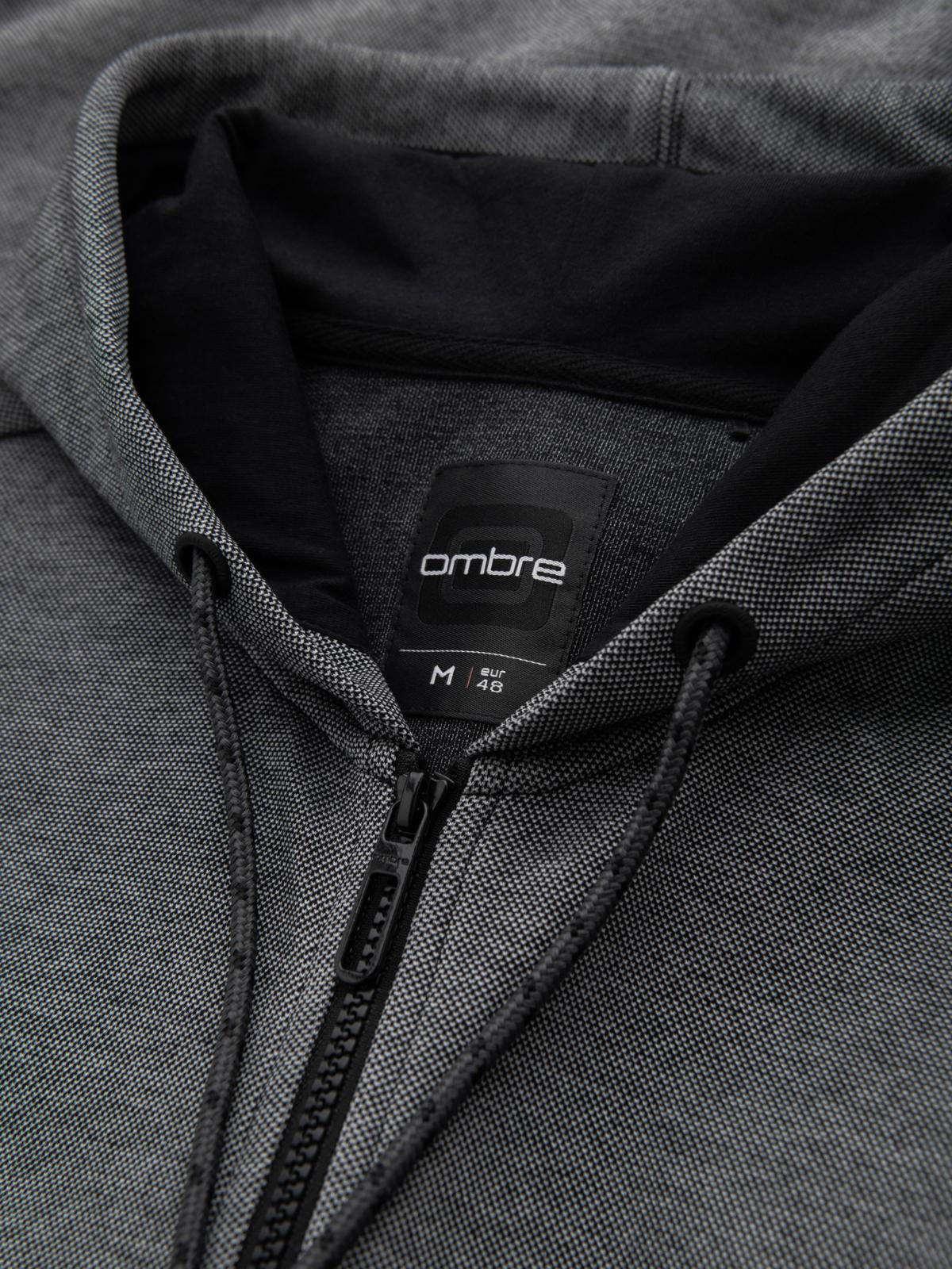Ombre Men's softly structured hooded sweatshirt - black