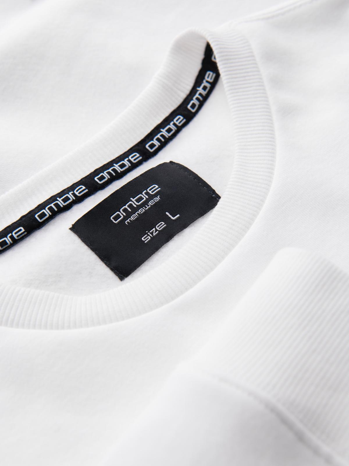 Ombre Men&#039;s OVERSIZE sweatshirt with contrasting color combination - white and gray