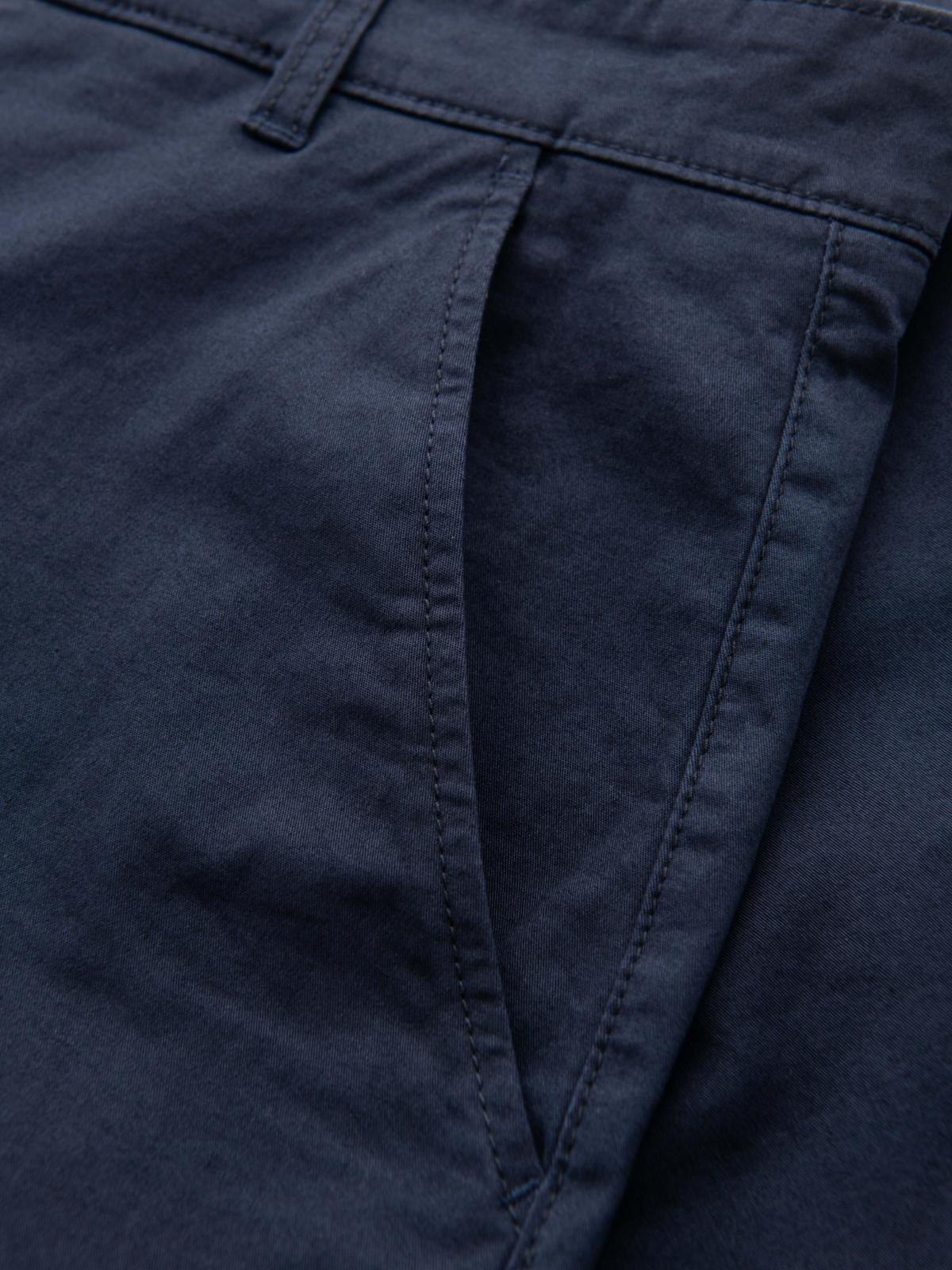 Ombre Men's classic chino shorts with rolled up leg - navy blue