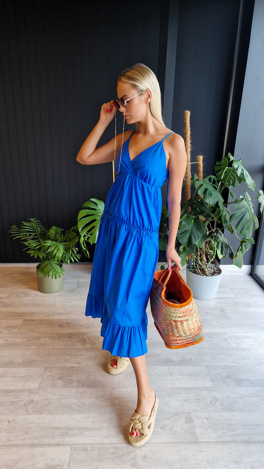 Edoti Strapless poplin maxi dress