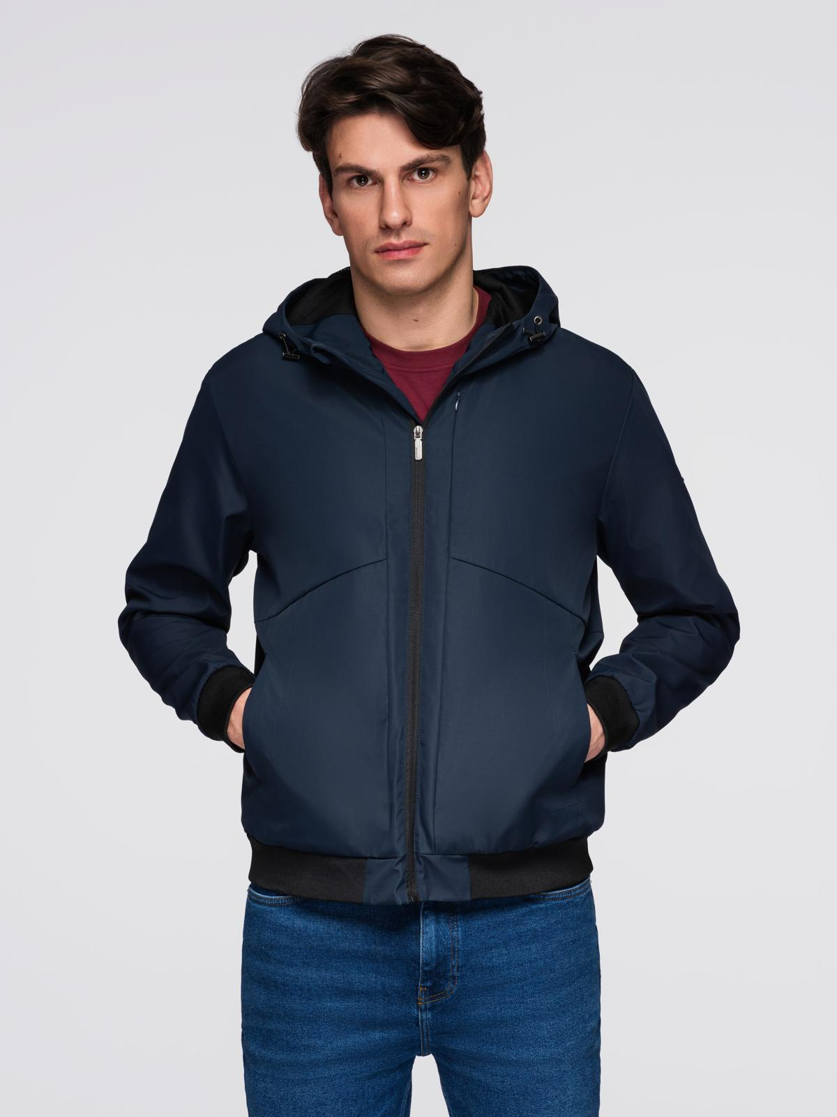 Ombre Men&#039;s lightweight jacket with hood and mesh lining