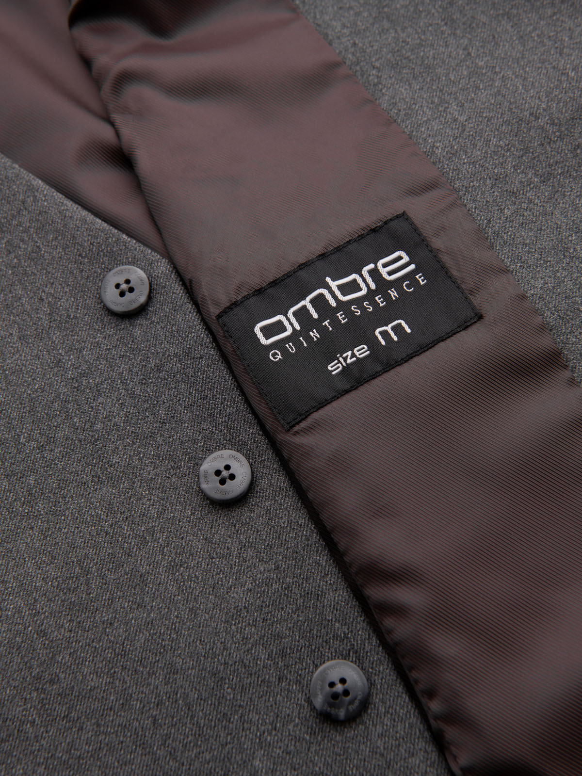 Ombre Men&#039;s suit vest with classic detailing and lining - graphite