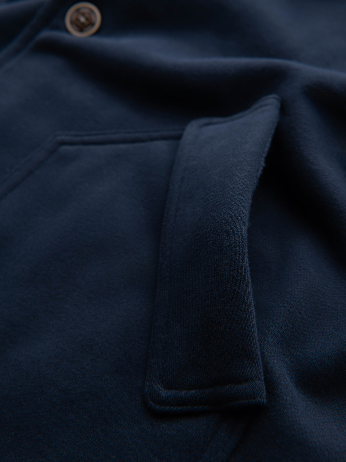Ombre Men's button-down sweatshirt with collar - navy blue