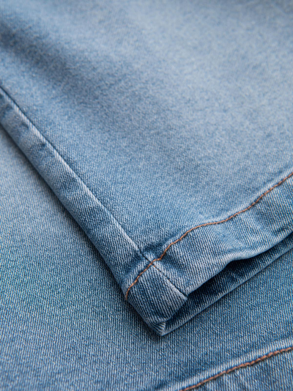 Ombre Denim men's shorts with a classic cut - light blue