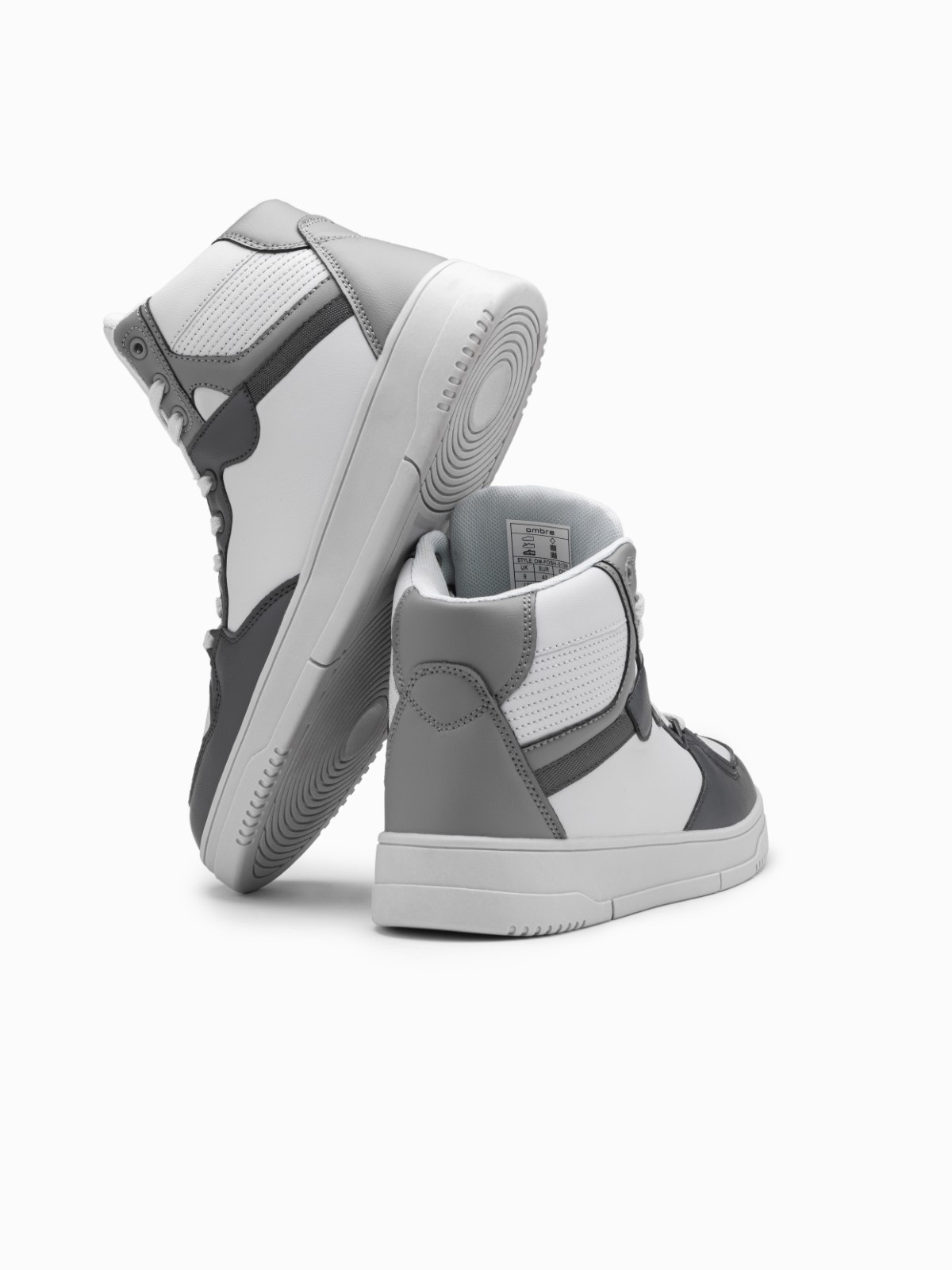 Ombre Insulated men&#039;s sneaker shoes with high upper - gray