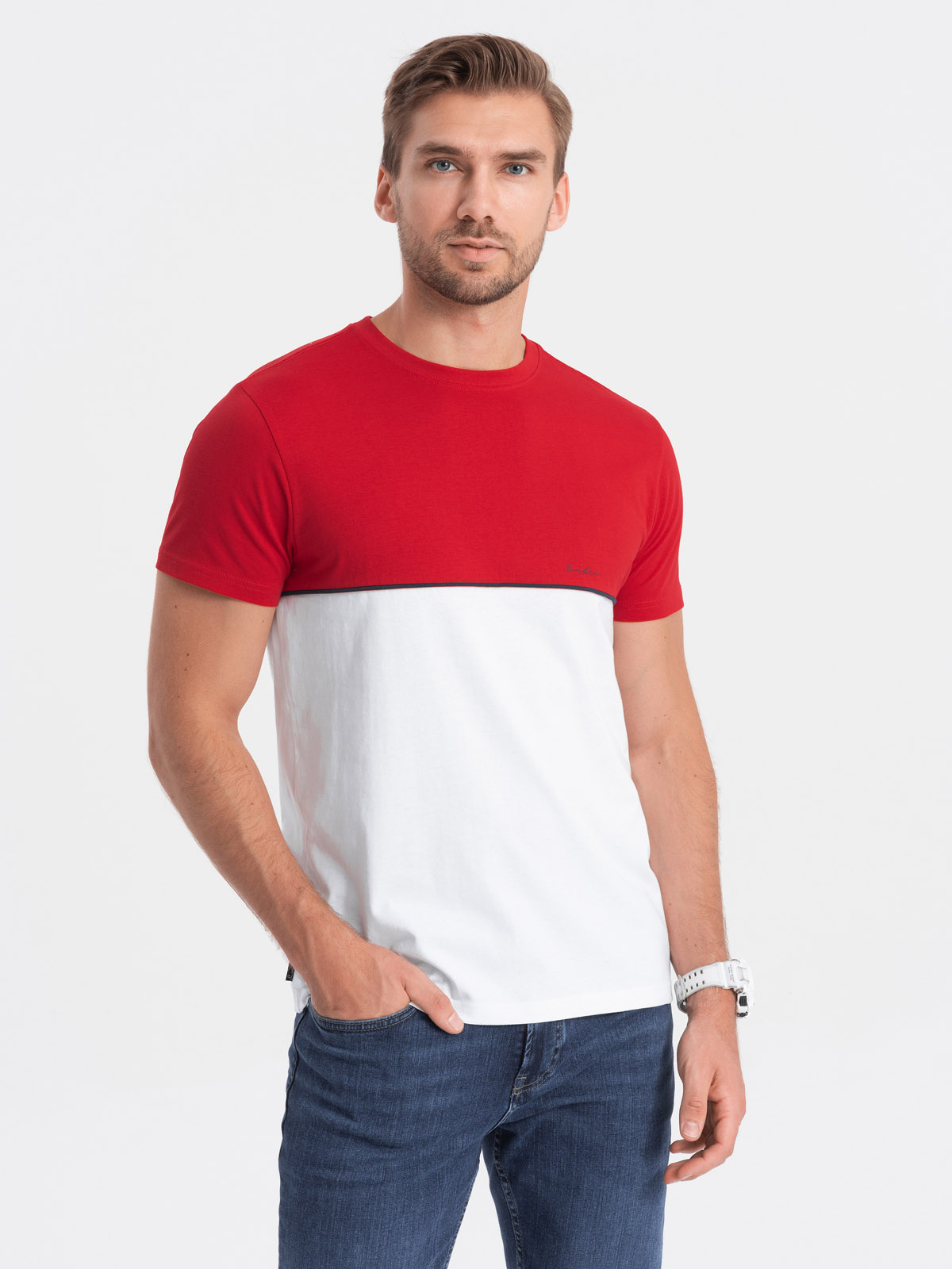 Apreciat pentru bărbați tricou Ombre – design ușor