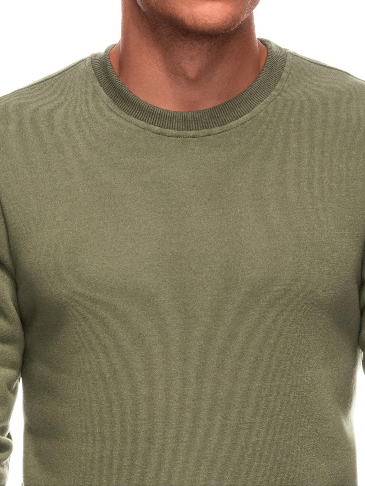 Edoti BASIC men&#039;s uniform round neck sweatshirt - dark olive green