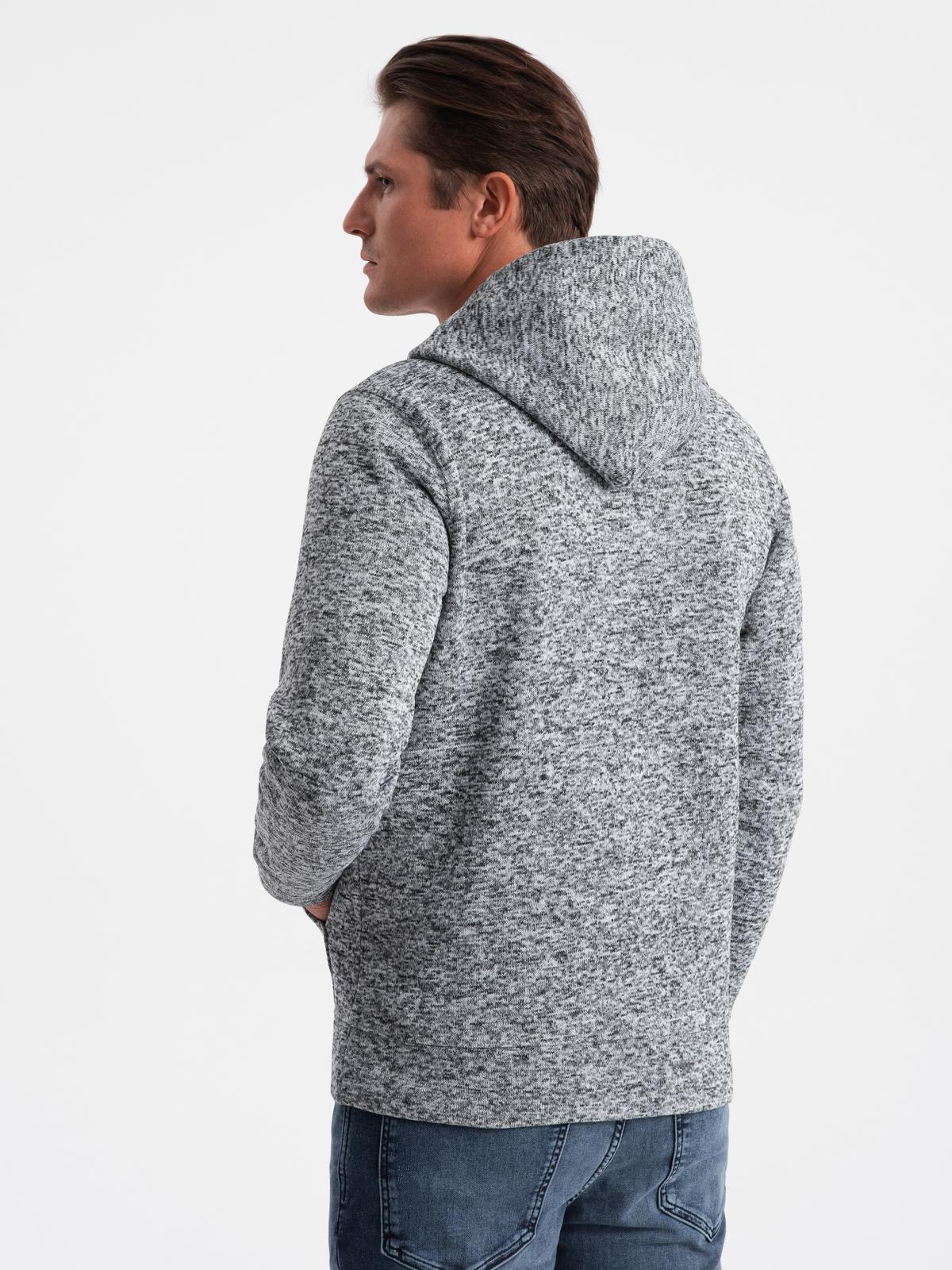 Ombre Men's non-stretch kangaroo hooded sweatshirt