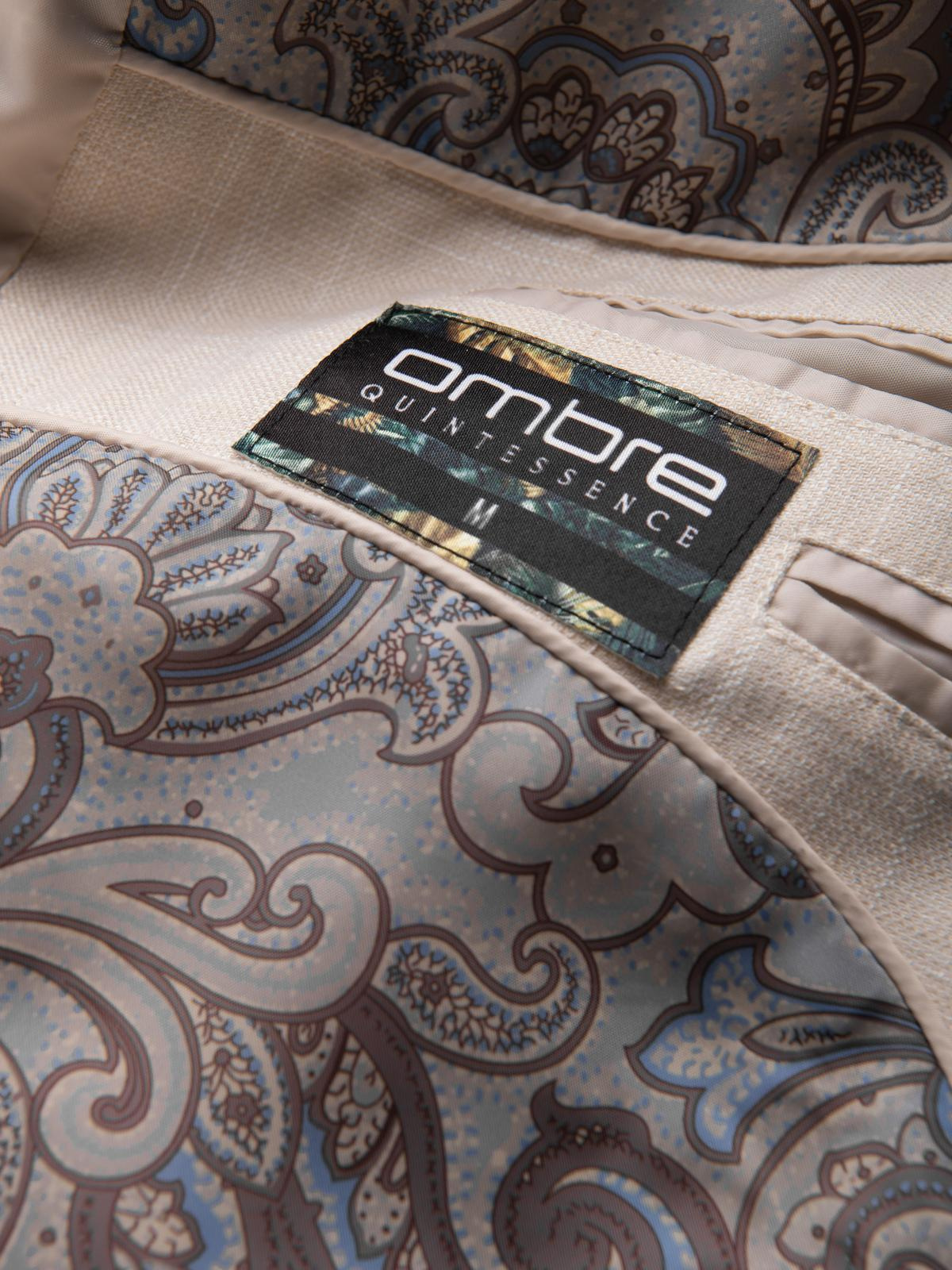 Ombre Men's REGULAR cut blazer with linen - cream