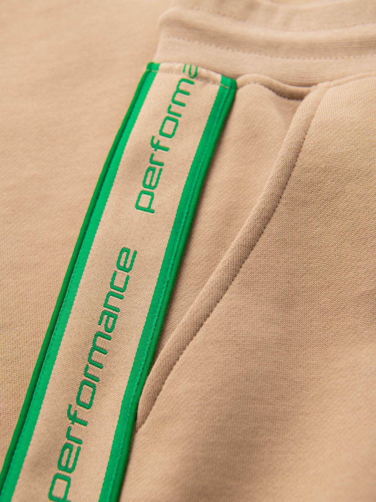 Ombre Men&#039;s sports jogger pants with stripes - brown