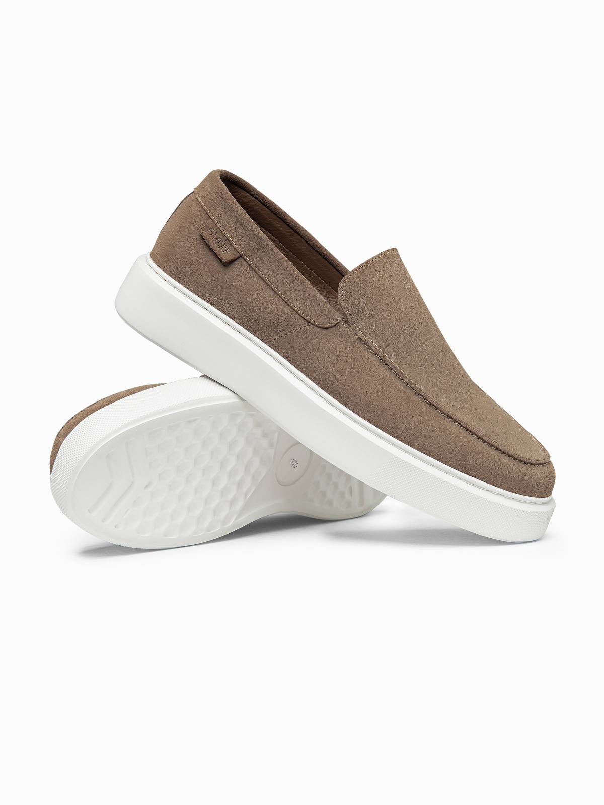 Pánske semišové slip-on poltopánky Ombre