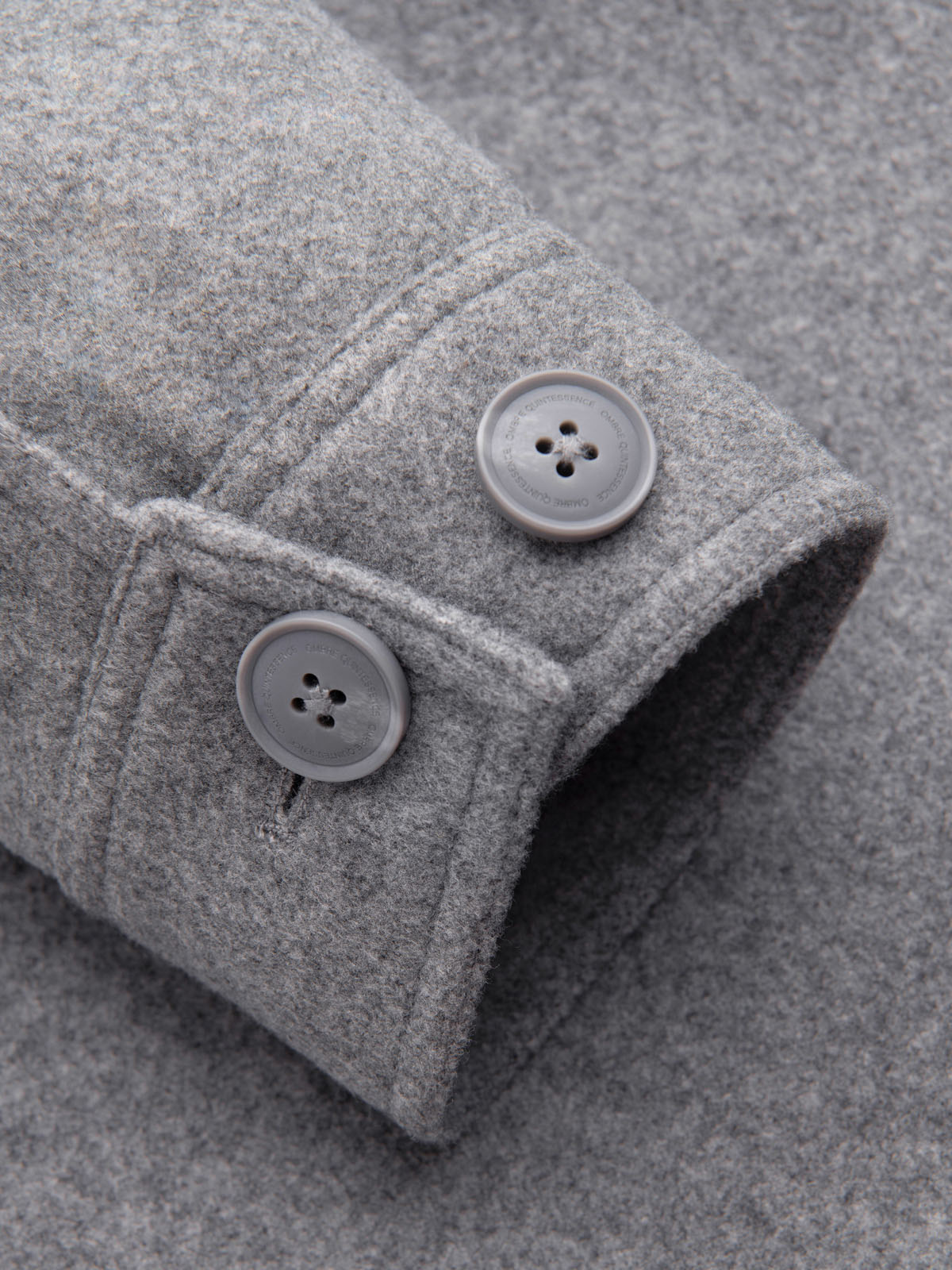 Ombre Men's lightweight fleece jacket with viscose - gray