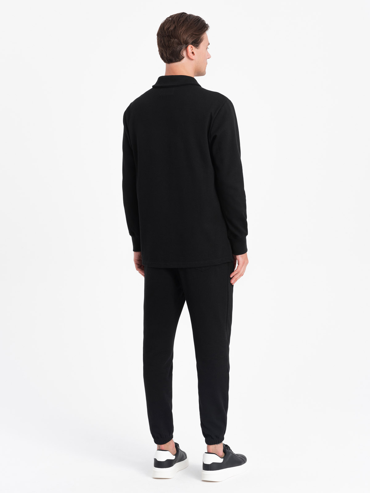 Ombre Men&#039;s tracksuit set sweatshirt with polo collar + pants