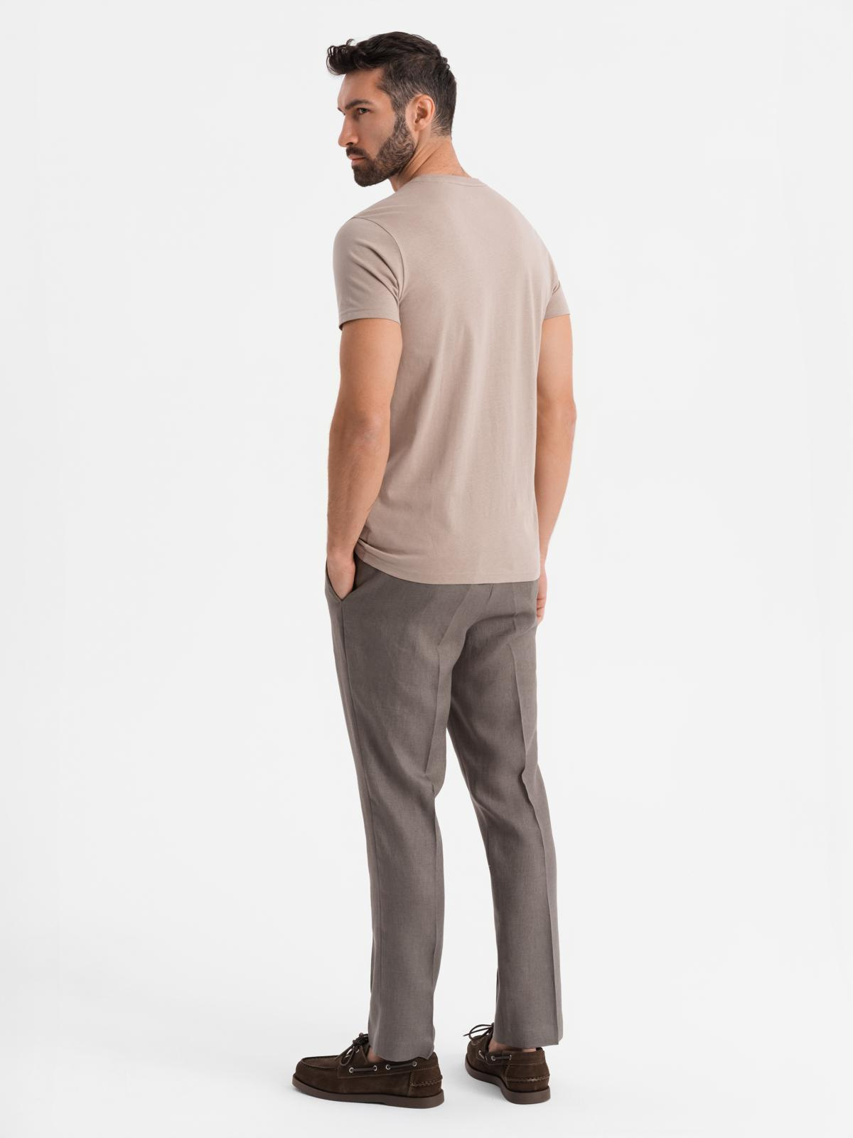 Ombre Classic BASIC men's cotton T-shirt - sand