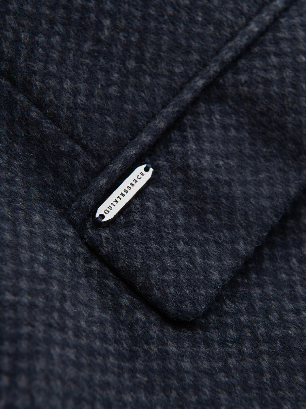 Ombre Unzipped men&#039;s wool coat - navy blue